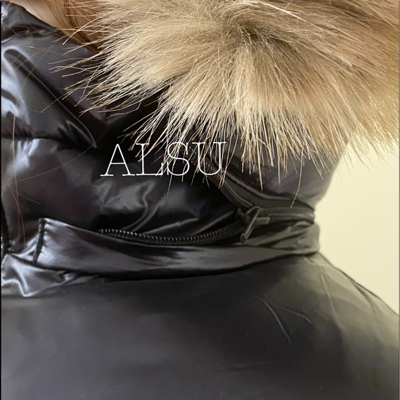 Michael Kors Faux-Fur-Trim Hooded Down Puffer Navy 77T4462M82 - Picture 7 of 10